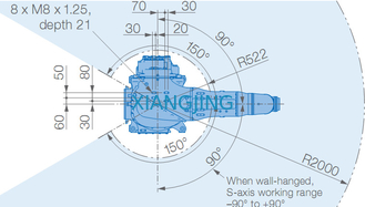 بازوی ربات صنعتی YASKAWA MPX2600 برای رنگ آمیزی ربات های بازویی 2000 میلی متری 15 کیلوگرمی