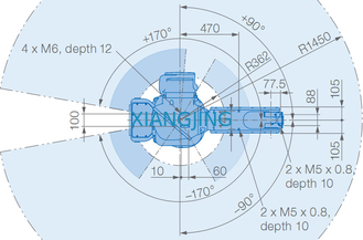 MPX1950 ربات Yaskawa مورد استفاده برای رنگ آمیزی ربات های بازویی 1450 میلی متری 7 کیلوگرمی