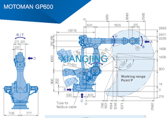 بازوی ربات دست دوم YASKAWA GP600 برای انتخاب و قرار دادن محموله 600 کیلوگرمی