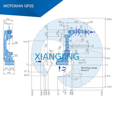ربات صنعتی بازوی بازویی 6 محور YASKAWA GP25 Pick And Place Machine 25kg 1730mm