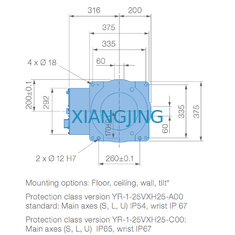 ربات صنعتی بازوی بازویی 6 محور YASKAWA GP25 Pick And Place Machine 25kg 1730mm