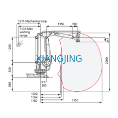 ربات IRB 660 کارکرده ABB با بار پالت 180 کیلوگرمی ربات صنعتی پالت ساز
